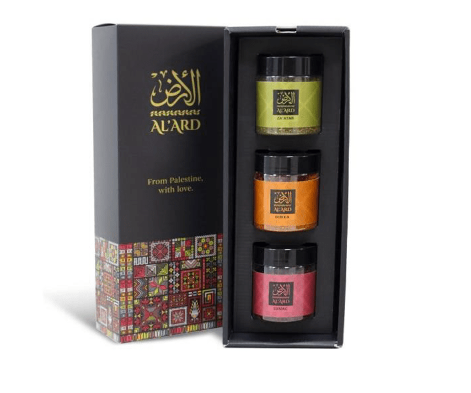 Al'ard USA Al'Ard Premium Gift - Premium Za'atar 150g + Sumac Spice 120g + Maqlobah Spices mix 120g
