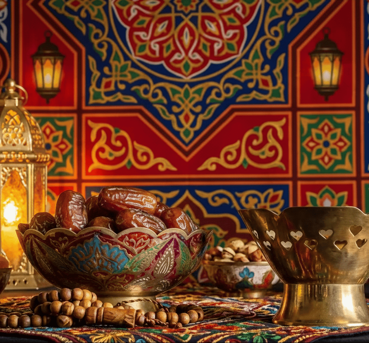 Ramadan dates and lanterns