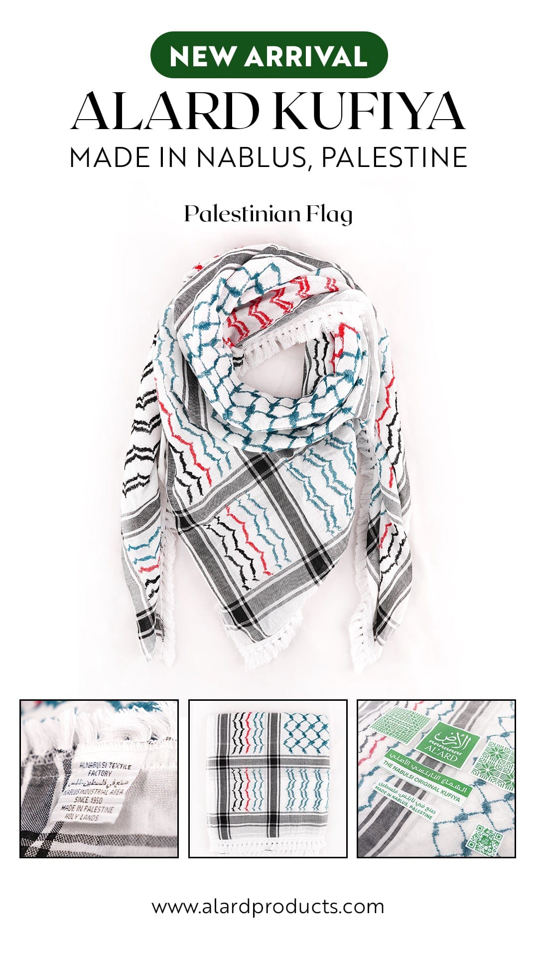 Palestinian Kufiya - Al'ard USA