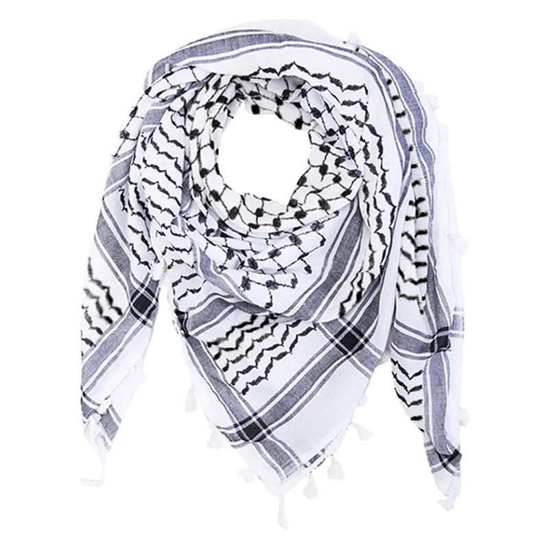 Palestinian Black and White Kufiya (Made in Palestine)