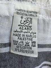 Al'ard Products Palestinian Black and White Kufiya (Made in Palestine)
