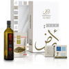 Al'ard USA Al'Ard Gift Box ( Extra Virgin Olive Oil - 750mL/25.33fl oz + Premium Za'atar Blend - 0.5lb/8oz + Premium Nabulsi Soap - 125g/4.4oz )