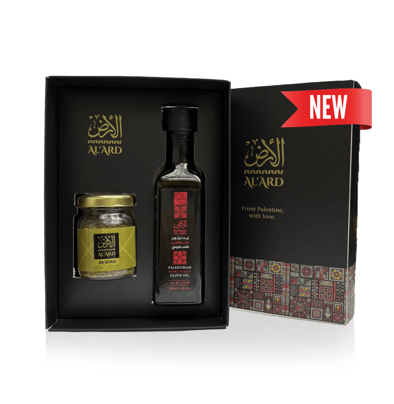 Al’Ard Mini Gift Box - Extra Virgin Olive Oil - 100ml + Premium Za'atar 30g