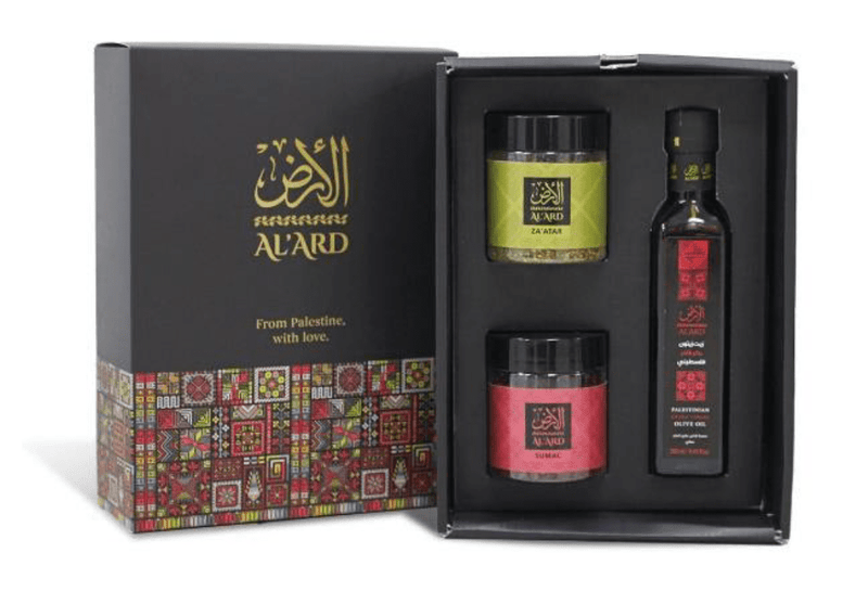 Al'Ard Premium Gift - Extra Virgin Olive Oil - 250ml + Premium Za'atar 150g + Sumac 120g