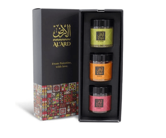 Al'ard USA Al'Ard  Premium Gift - Premium Za'atar 150g + Sumac Spice 120g + Maqlobah Spices mix 120g