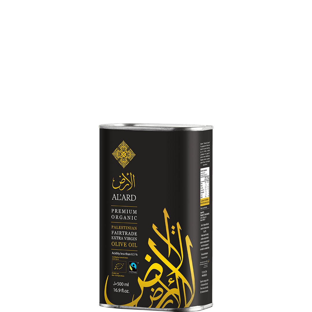 Palestinian Premium Fairtrade Organic Extra Virgin Olive Oil - 500ml TIN