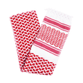 Al'Ard Red and white Wishah (Scarf) (Made in Palestine)